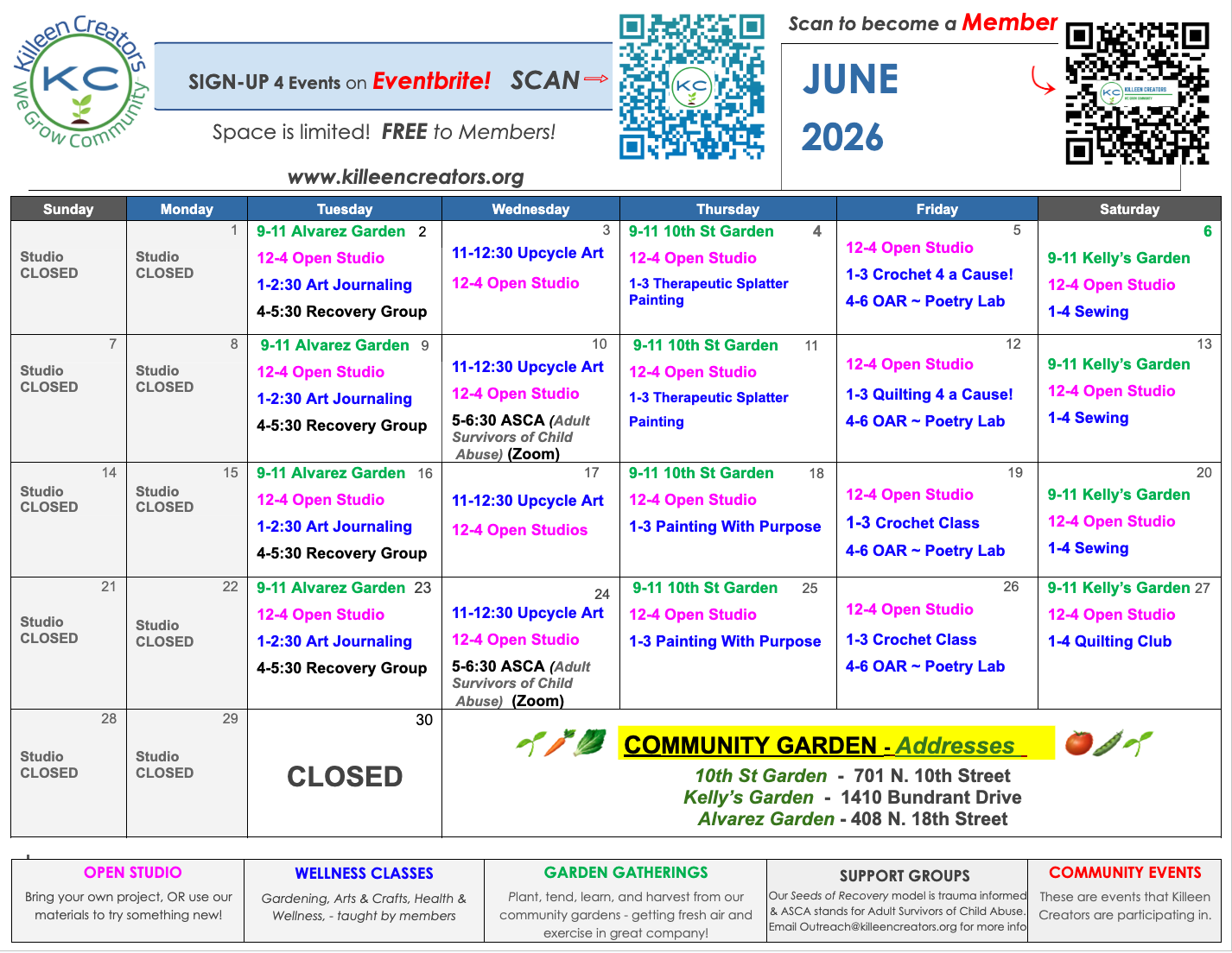 June Calendar.