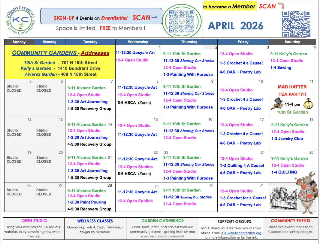 Killen Creators Calender