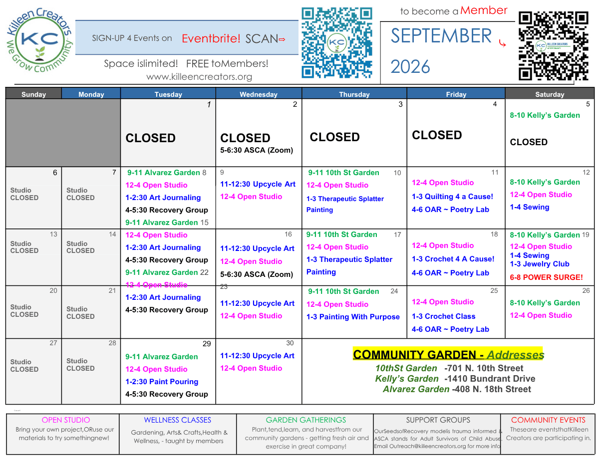 September Calendar.