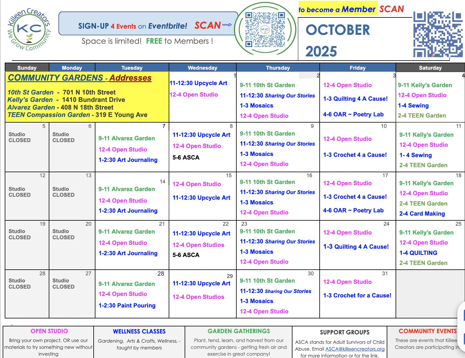 Killen Calender September